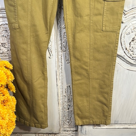 Judy Blue Green Cargo Pants Straight Leg Utilitarian - Picture 6 of 14